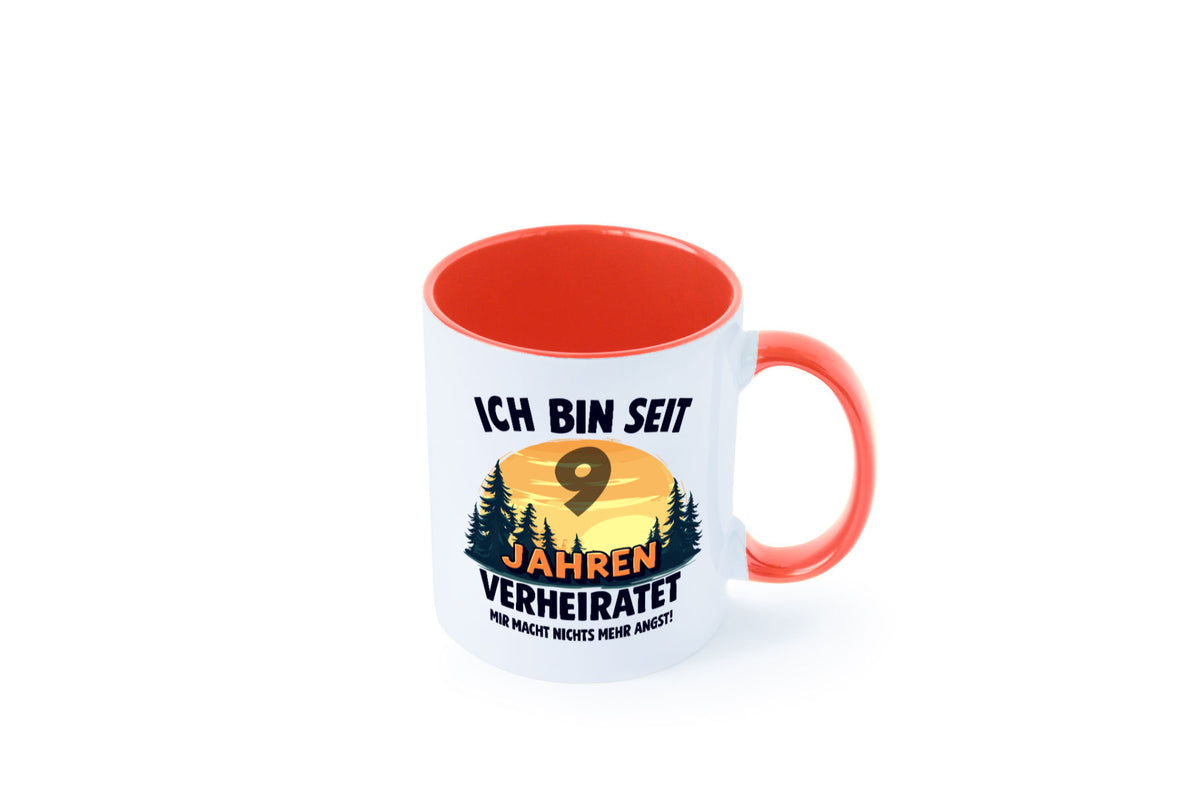 Ich bin Verheiratet | 9. Hochzeitstag Ehepaar v2 Geschenkidee Humor Tasse