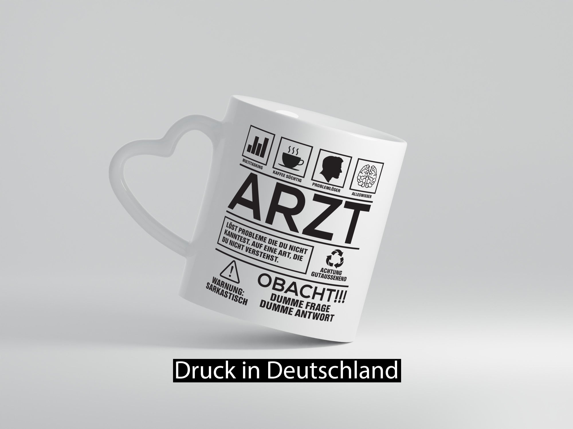 Achtung Probleme Arzt | Medizin Doktor Facharzt Geschenkidee Humor Tasse