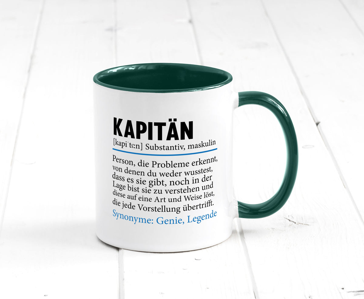 Kapitän | Spruch lustig Schiffskapitän Schiff Geschenk Humor Geschenkidee Tasse