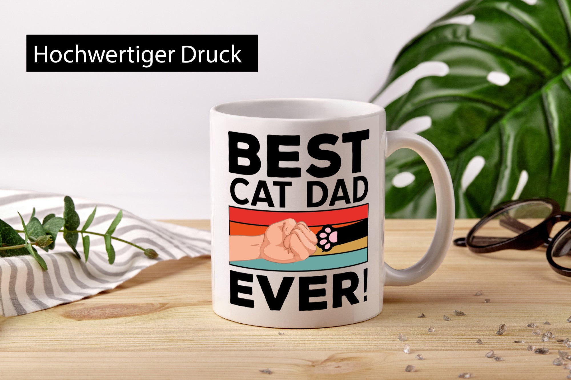 Best Cat Dad | Katzen Freund Katzenbesitzer lustig Tierliebhaber Humor Geschenk