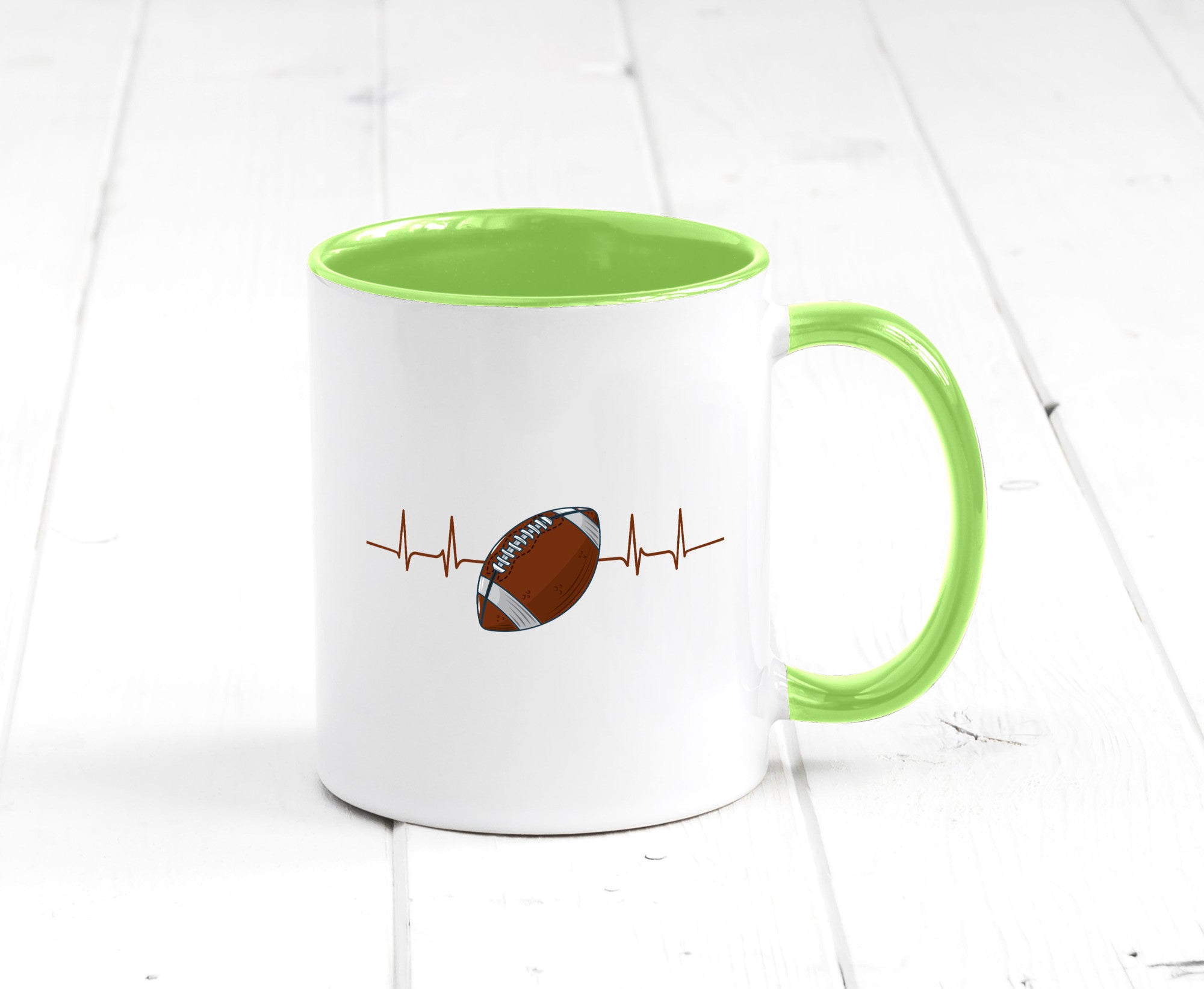 American Football Herzschlag | Footballer Superbowl Humor Geschenkidee Tasse