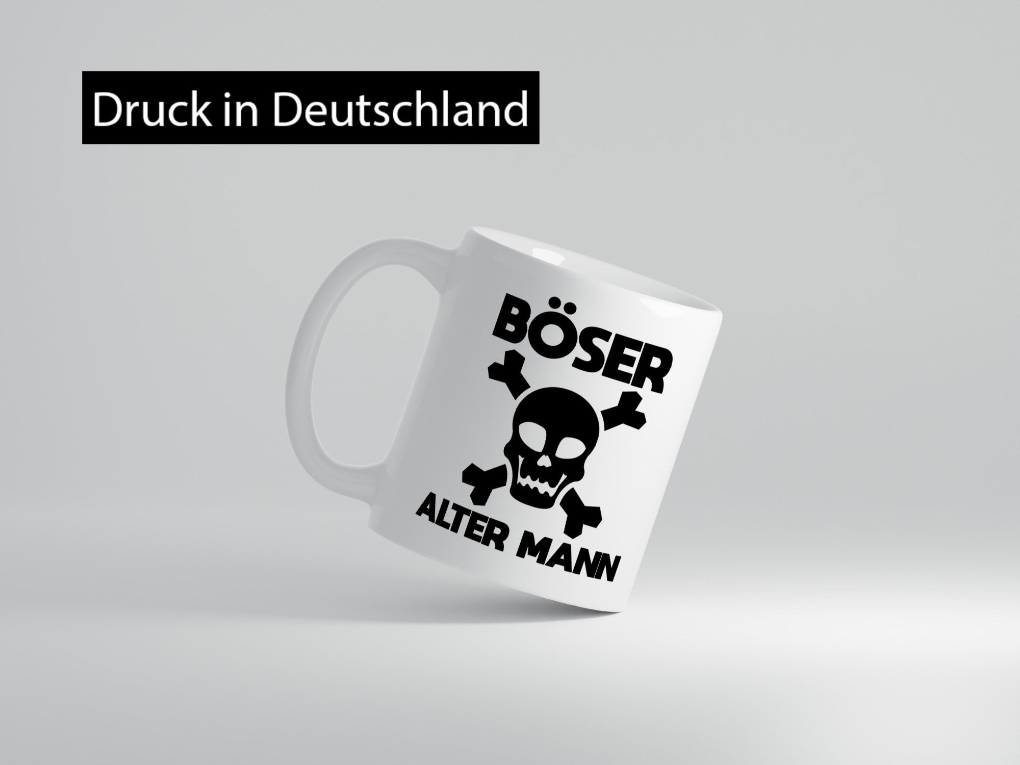 Böser alter Mann | Totenkopf Humor Geschenkidee Tasse