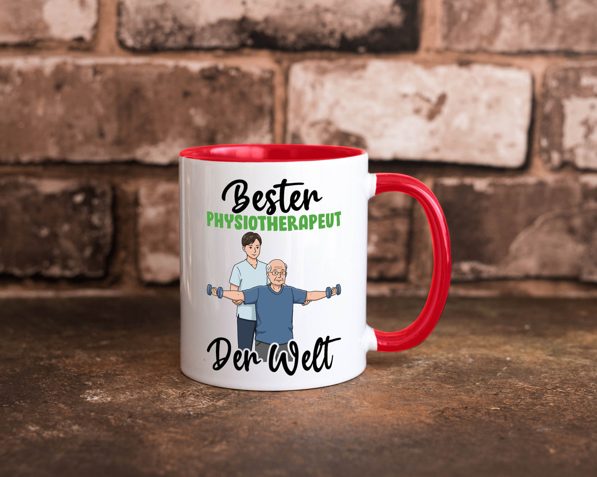 Bester Physiotherapeut v3 Geschenk Humor Geschenkidee lustiger Spruch Tasse