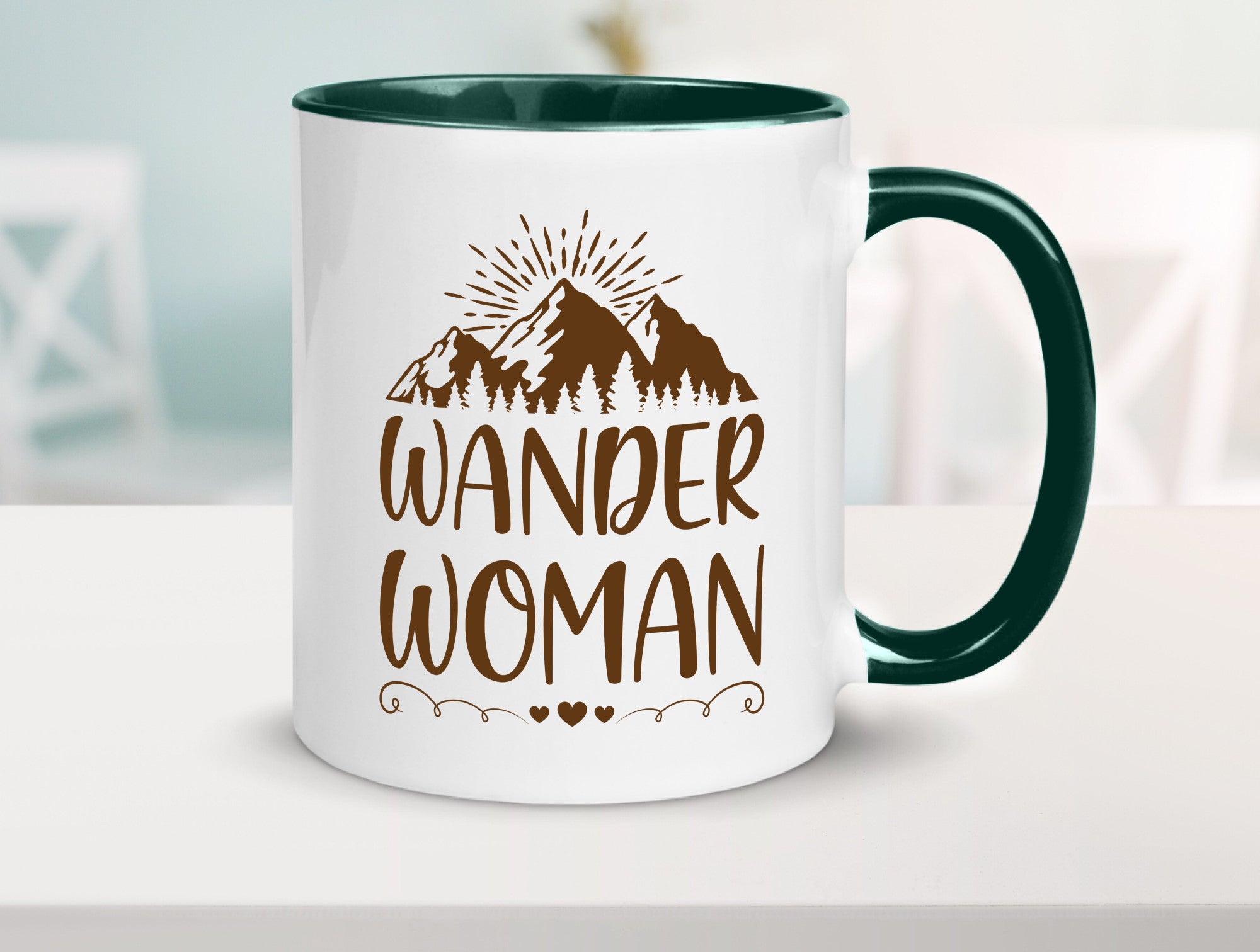 Wander Woman | Berge Herzen Geschenk Familie Geschenkidee lustiger Spruch Tasse