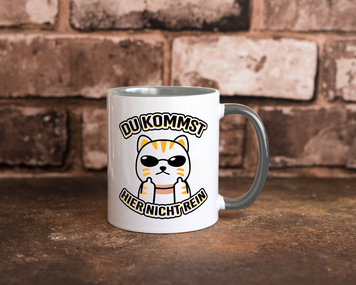 Du kommst hier nicht rein | Böse Katze Humor Tierliebhaber Geschenkidee Tasse