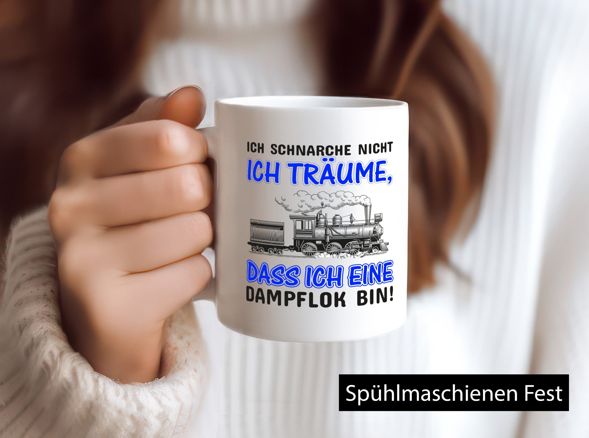 Ich schnarche nicht | Schnarcher Tasse Dampflok Witz lustiger Spruch Geschenk
