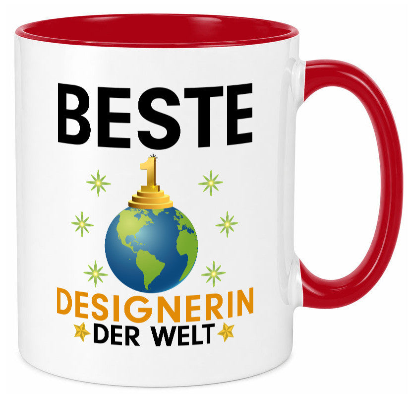 Welt Beste Designerin | Mode lustiger Spruch Geschenk Humor Geschenkidee Tasse
