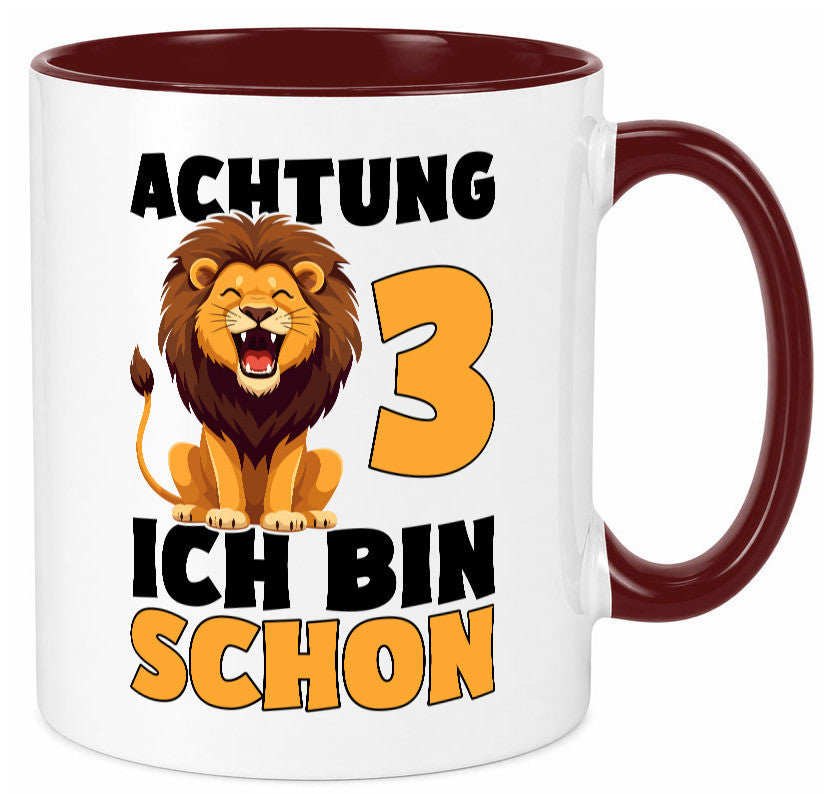 3. Geburtstag | 3 Jahre Löwe lustiger Spruch Geschenk Geschenkidee Tasse