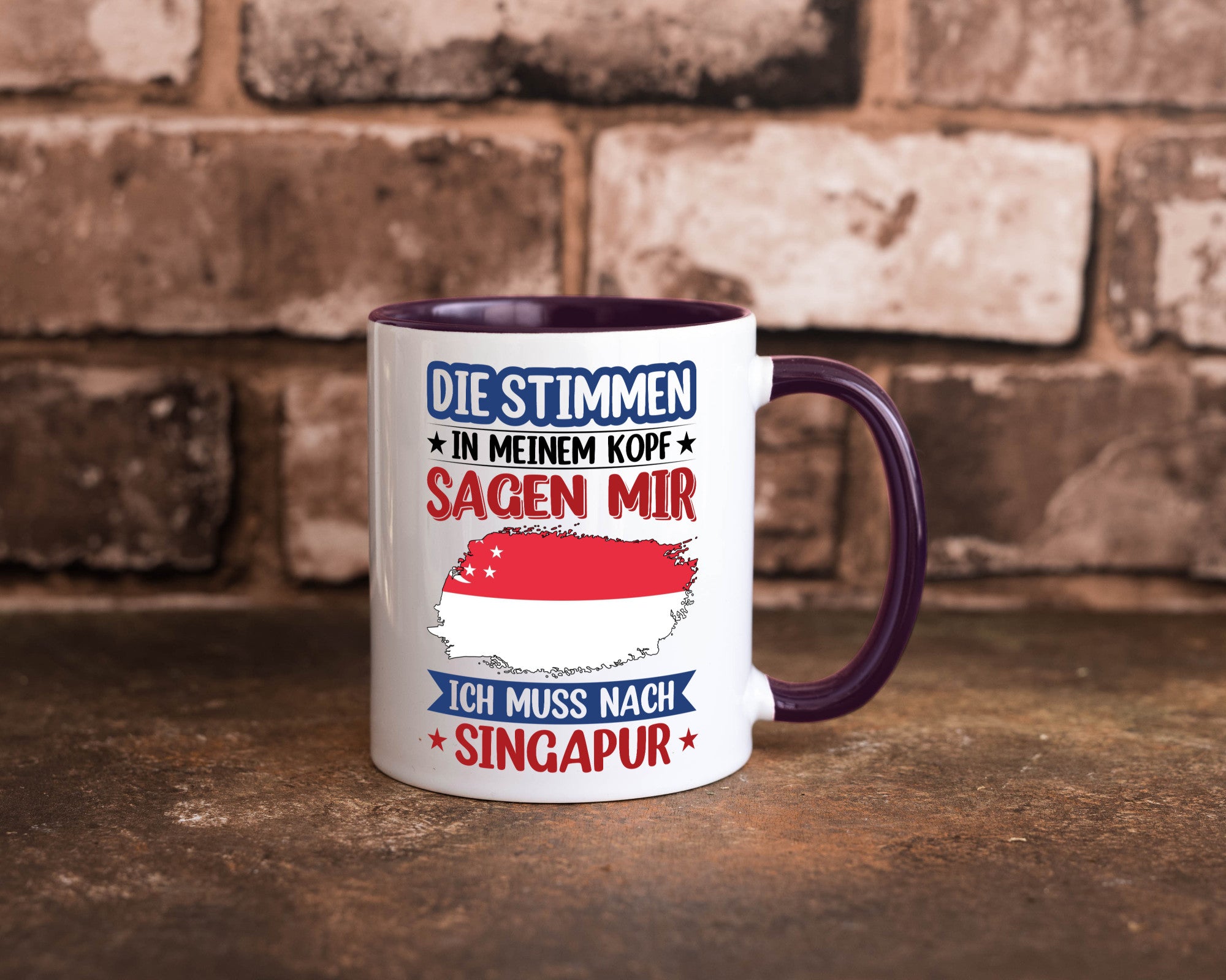 Singapur | Urlaub Stimmen in meinem Kopf Traumland v2 lustiger Spruch Geschenk