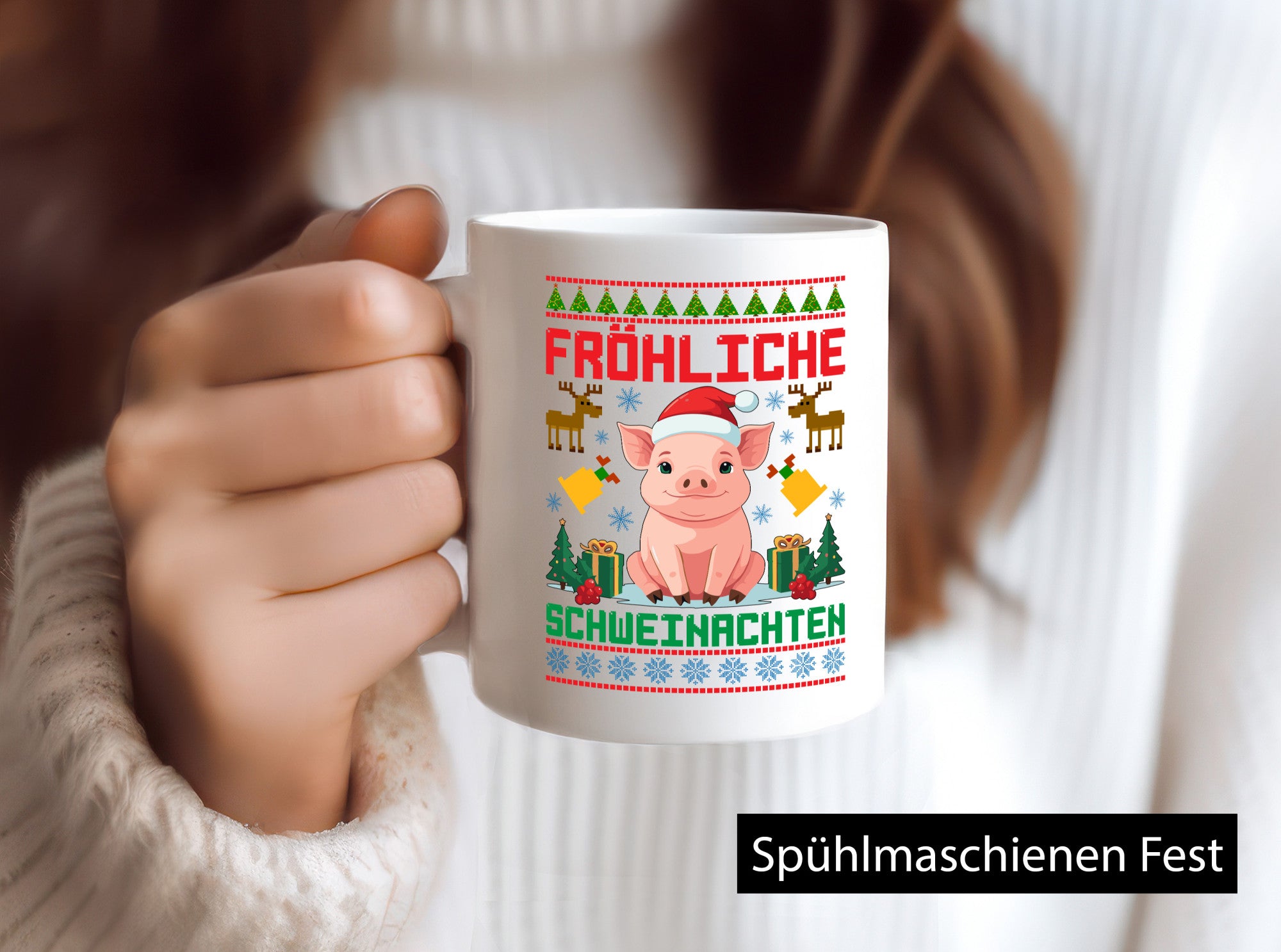 Fröhliche Schweinachten | Ugly Christmas Schwein Humor Geschenkidee Tasse