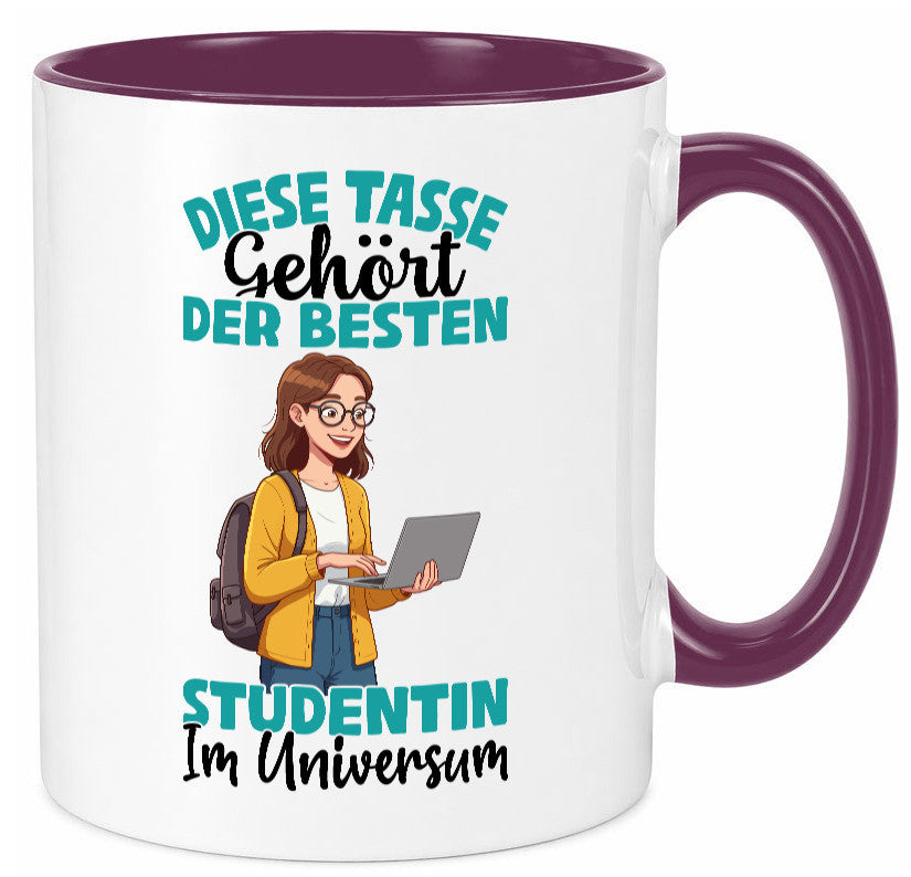 Im Universum: Studentin | Uni Studium Universität Geschenk Humor Geschenkidee Tasse