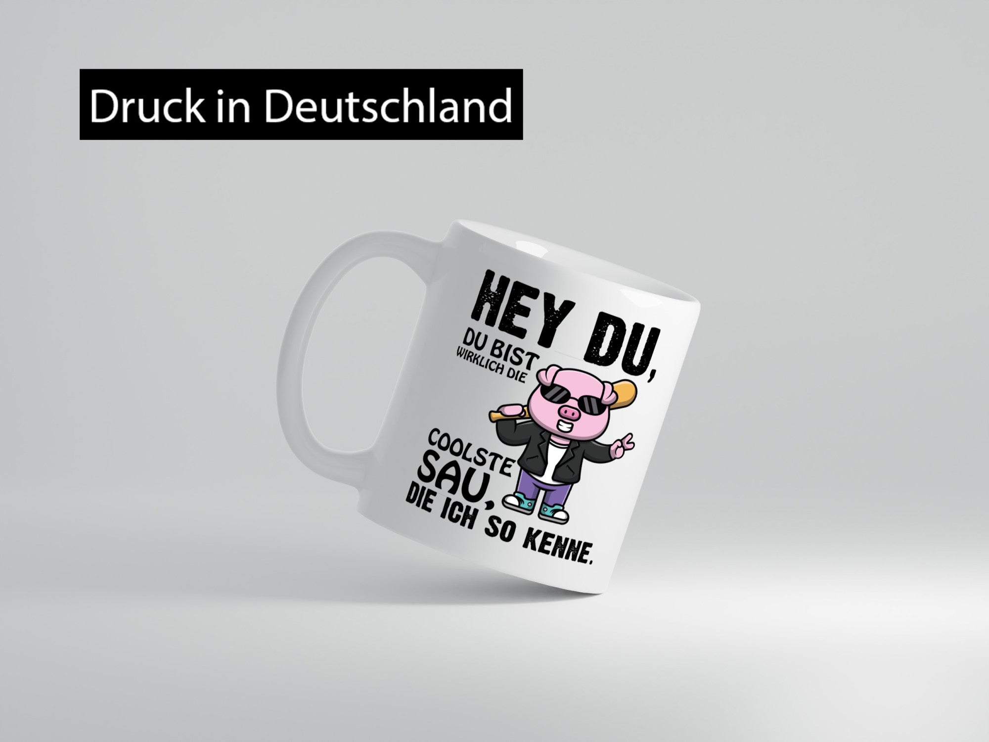Du bist eine Coole sau Geschenk Humor Geschenkidee lustiger Spruch Tasse