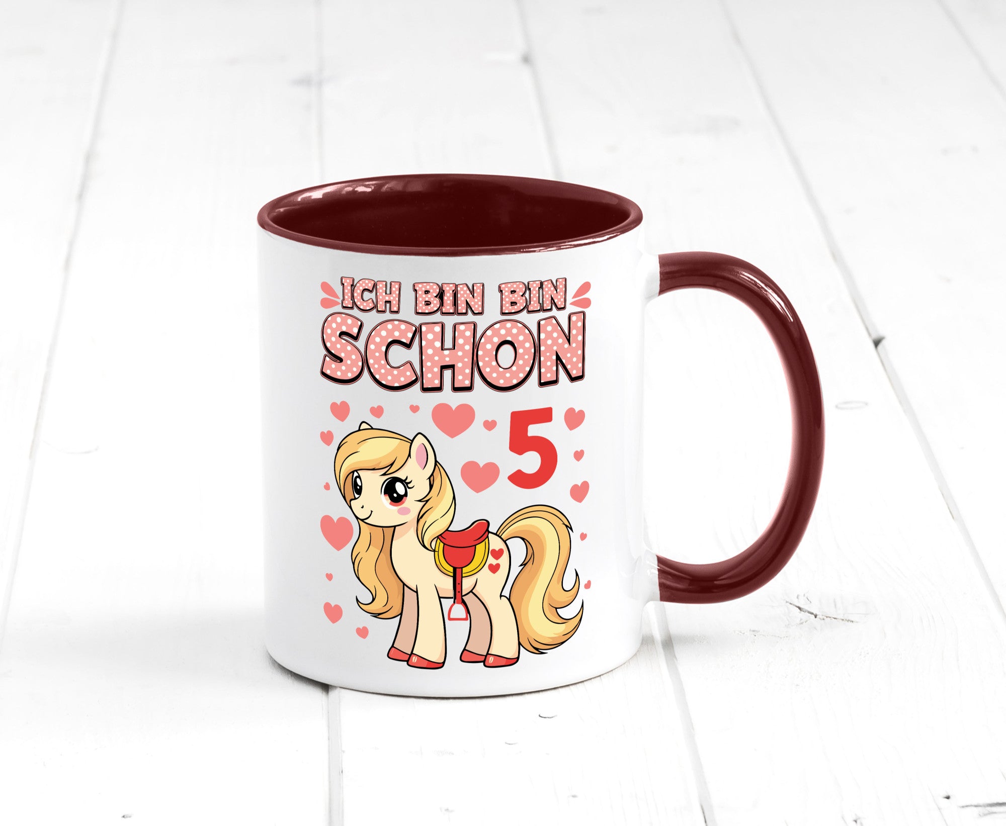 5. Geburtstag | 5 Jahre Mädchen Reiten Pony Humor Geschenkidee Tasse