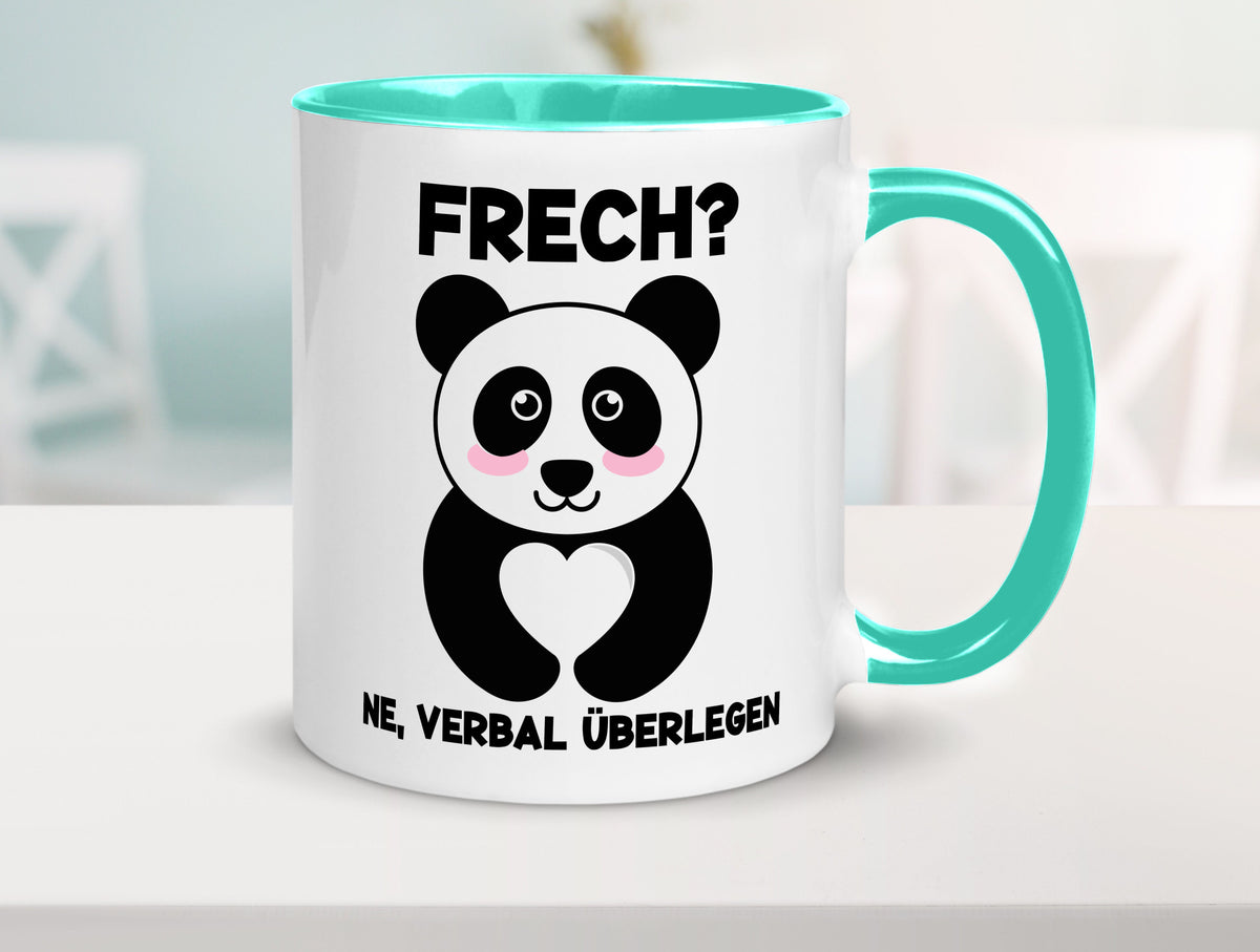 Frech | Verbal überlegen süßer Pandabär kecker Spruch lustiger Geschenk Humor Tasse