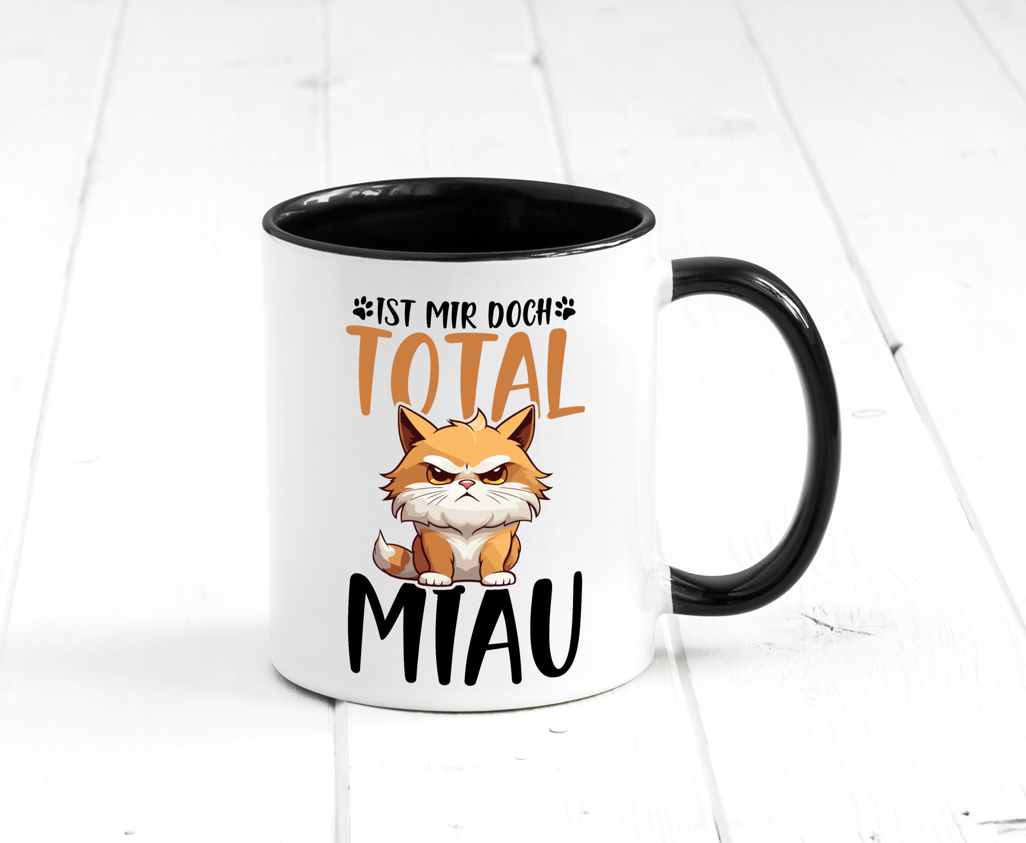 Ist mir doch total Miau | Katze Katzenliebhaber Geschenk Tierliebhaber Humor