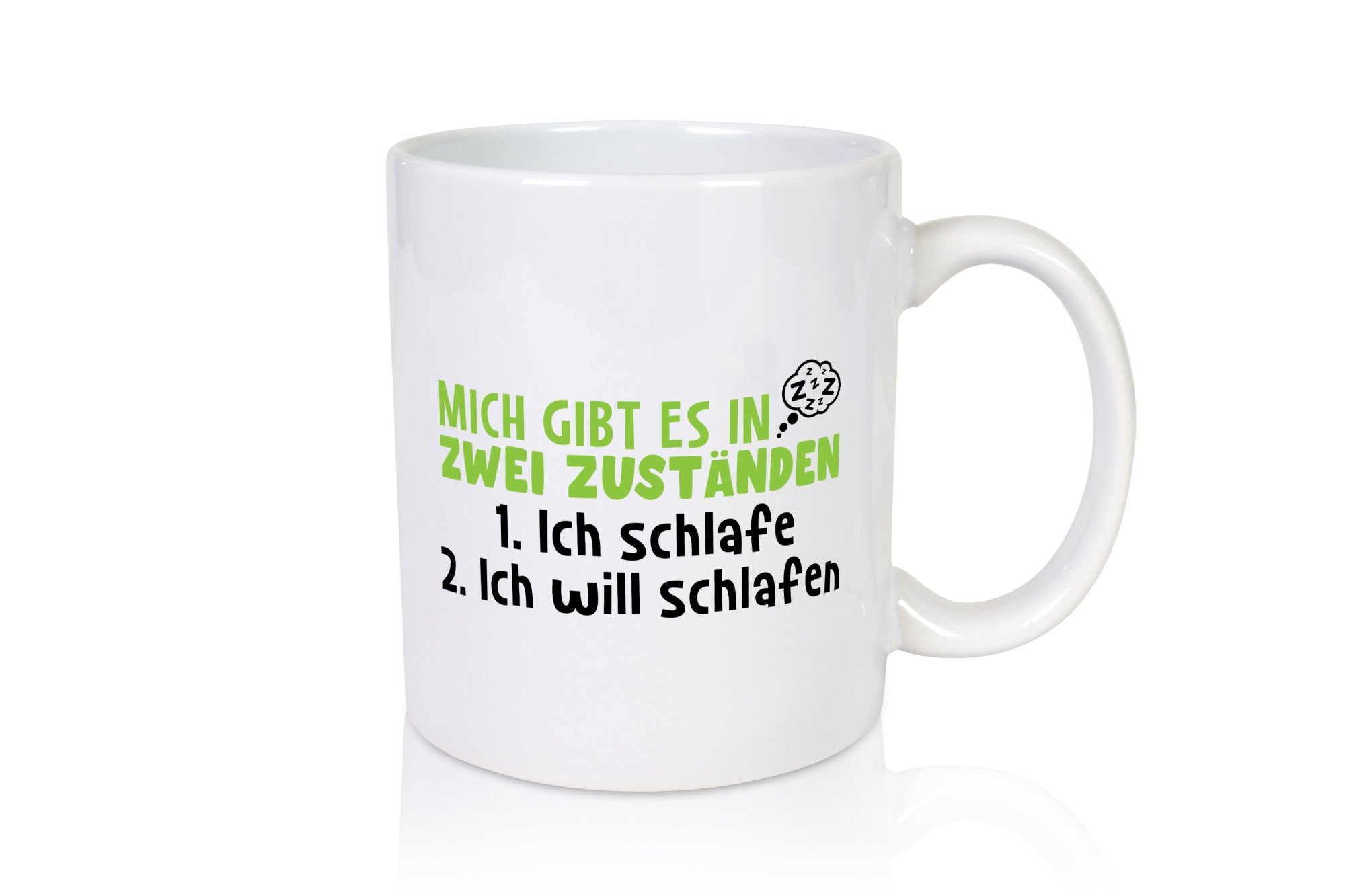 Zwei Zustände | Schlaf Faulpelz Schlafmütze Müdigkeit lustig Humor Geschenkidee
