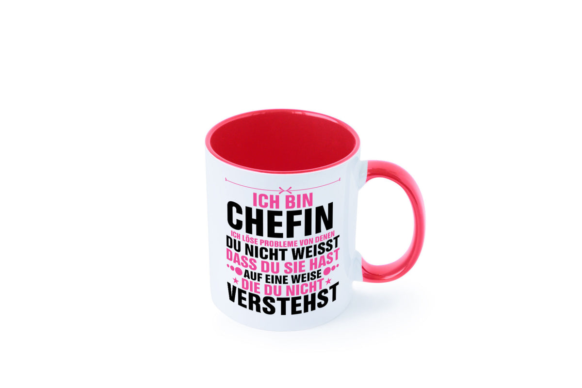 Löse Probleme: Chefin | Führungskraft Vorgesetzte lustiger Spruch Geschenk Tasse