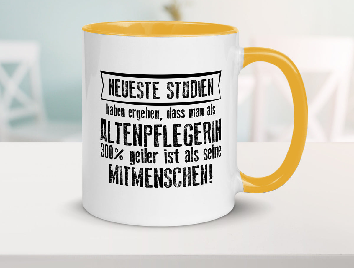 Neuste Studien: Altenpflegerin | Pflegepersonal Pflege Humor Geschenkidee Tasse
