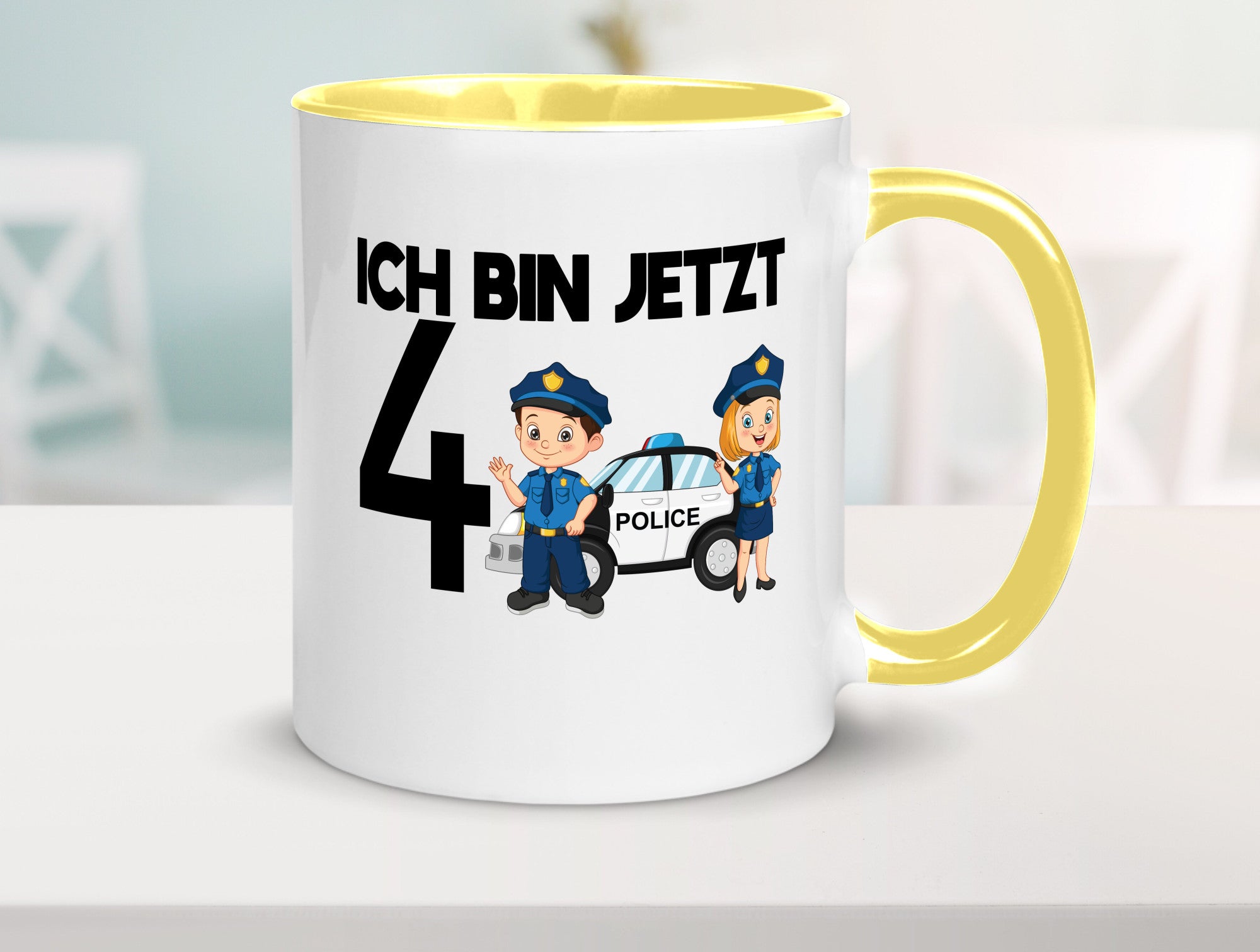 Ich bin jetzt 4 | Polizei 4. Geburtstag Jähriger Geschenk Geschenkidee lustiger