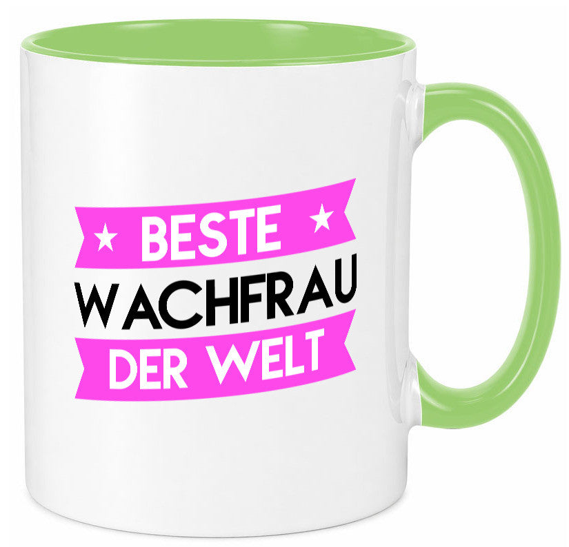 Beste Wachfrau | Wachpersonal Nachtwächter Humor Geschenkidee Tasse