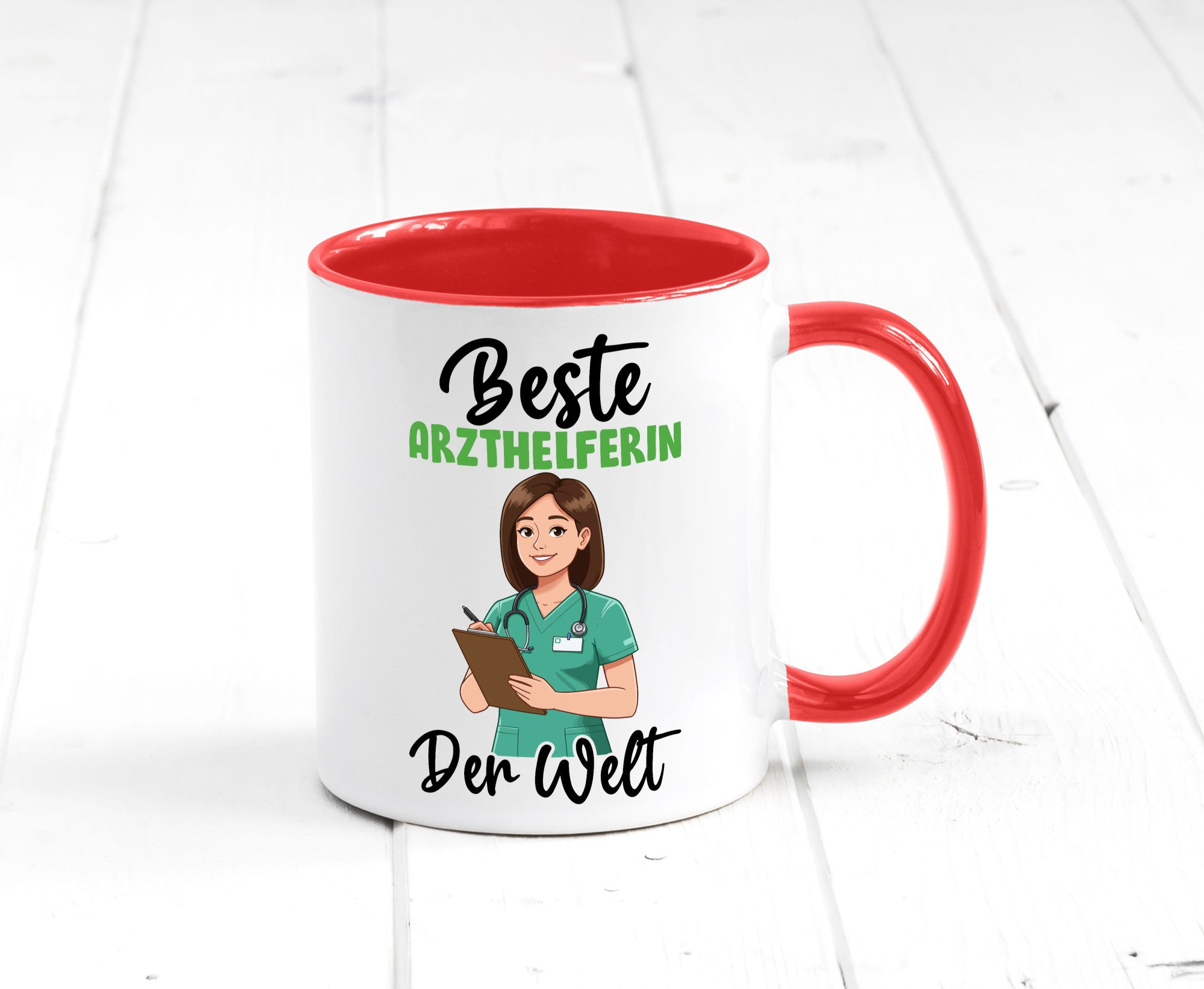 Beste Arzthelferin | Fachangestellte Medizin v2 Geschenkidee Humor Tasse