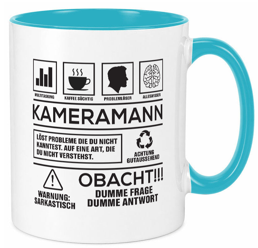 Achtung Probleme Kameramann | Kamera lustiger Spruch Geschenk Humor Tasse