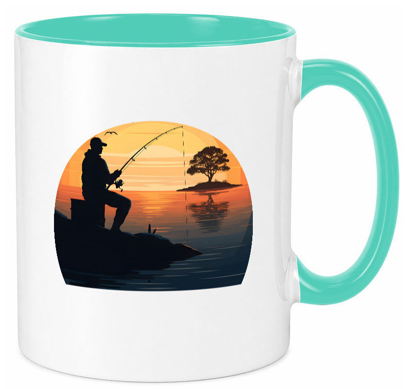 Angler | Sonnenuntergang Fischer Fische Angeln v2 Geschenk Humor Geschenkidee