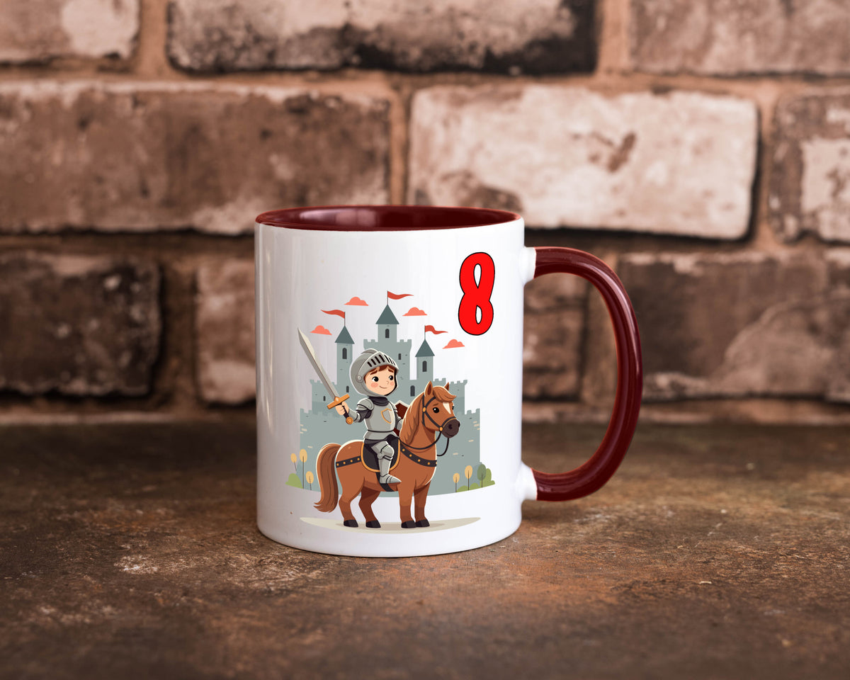 8. Geburtstag | 8 Jahre Ritter Junge Schloss Geschenk Geschenkidee lustiger Tasse