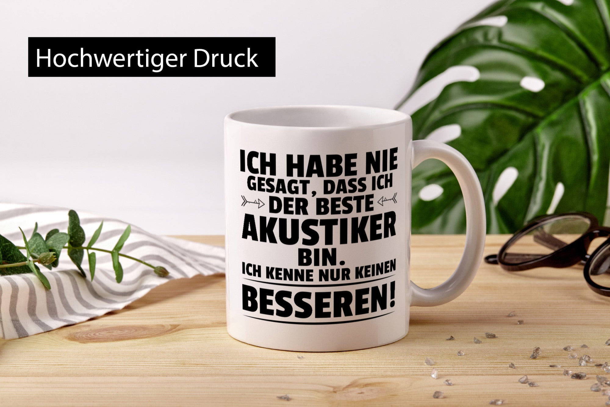 Keinen Besserer Akustiker | Akustik Hörgeräteakustik Geschenkidee Humor Tasse