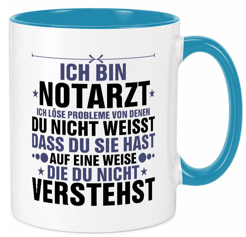 Löse Probleme: Notarzt | Arzt v2 Geschenkidee Humor Tasse