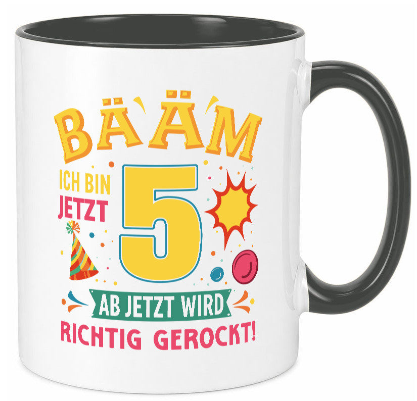 5. Geburtstag | 5 Jahre ab jetzt wird richtig gerockt Geschenk Geschenkidee Tasse