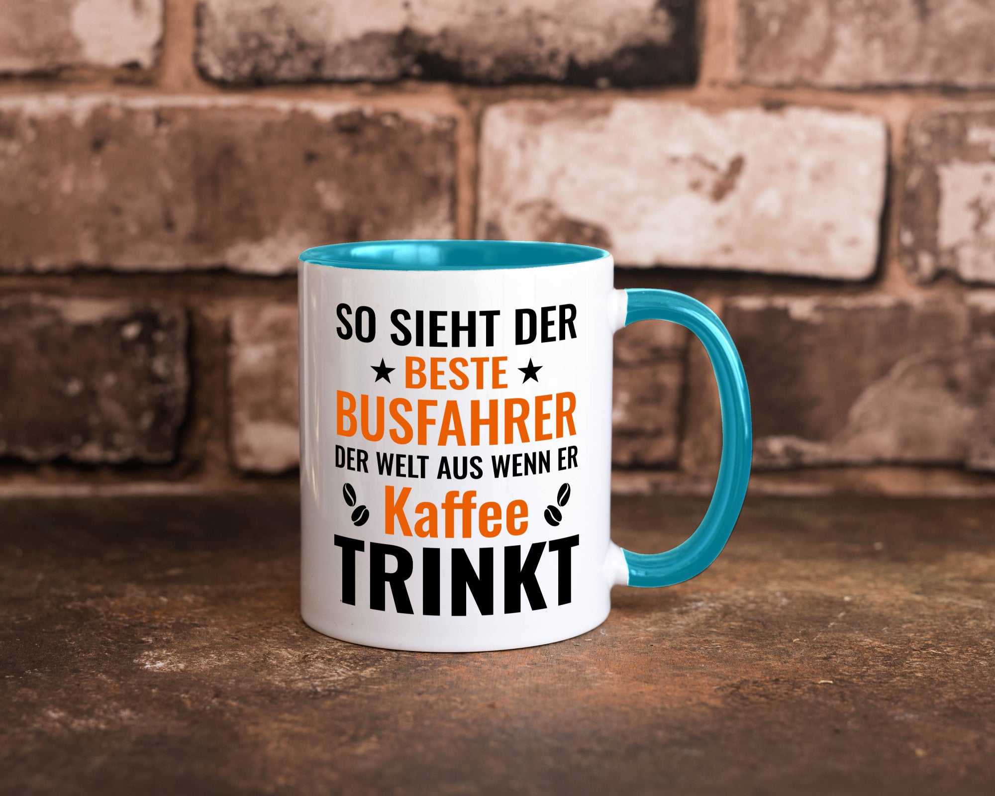 Kaffee trinkt: Busfahrer | Berufsfahrer Fahrer Geschenk Arbeit Kollegen Büro