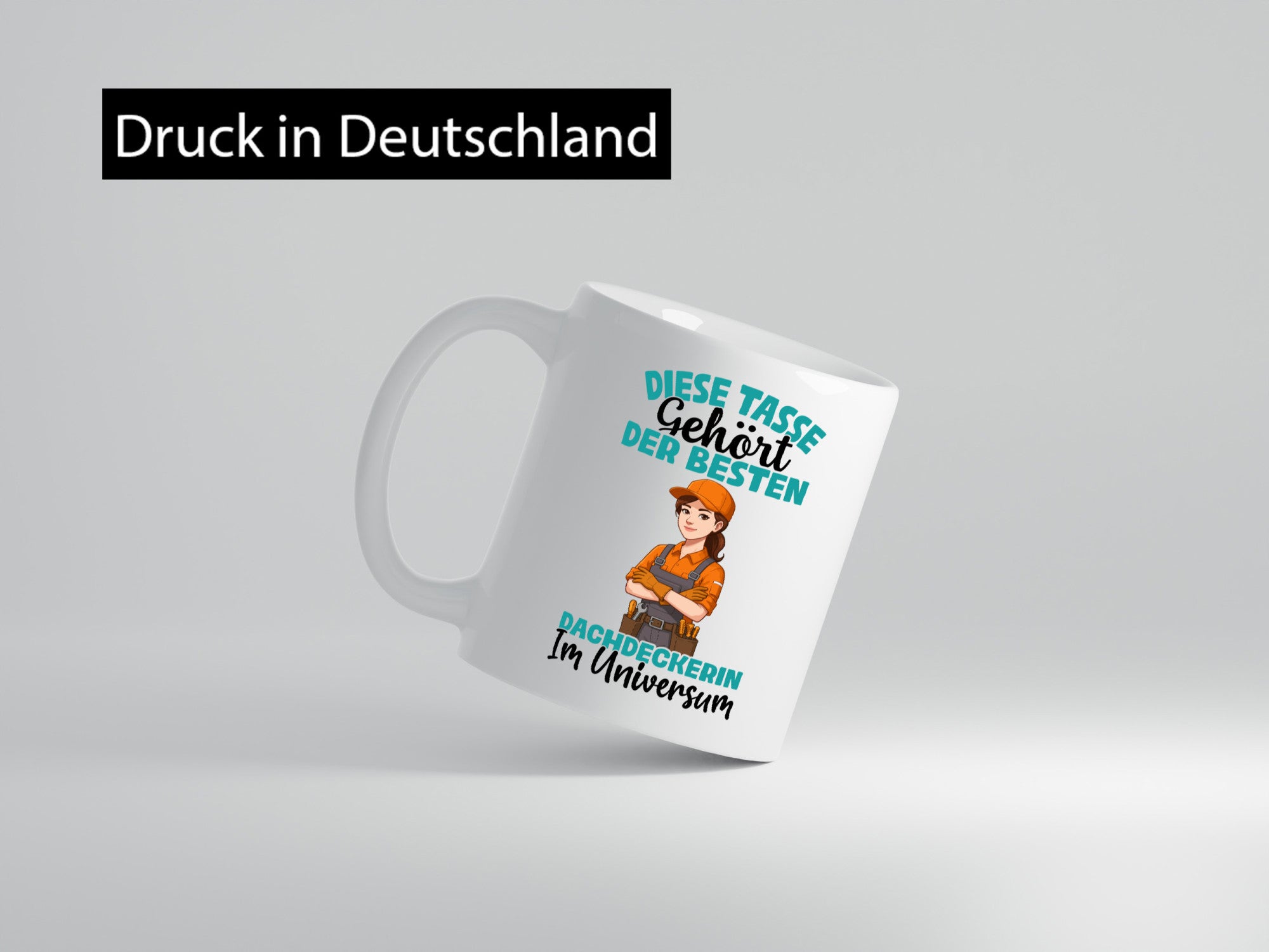 Im Universum: Dachdeckerin | Dachbau Hausbau lustiger Spruch Geschenk Humor