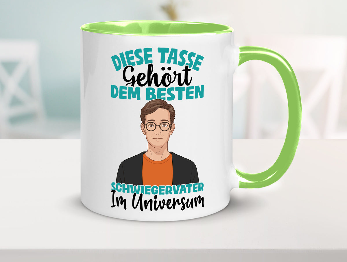 Im Universum: Schwiegervater |Schwiegersohn | Beziehung Geschenkidee Familie Tasse