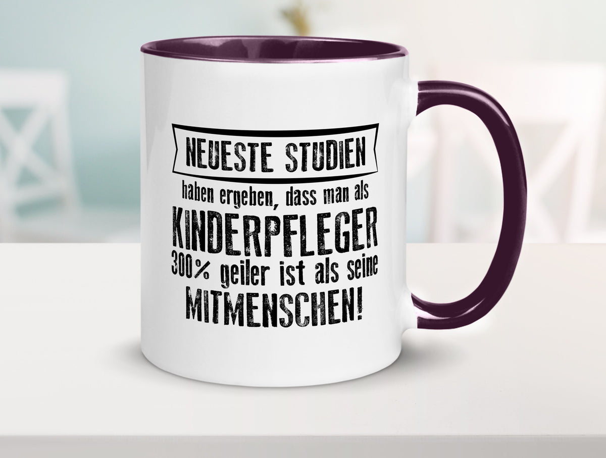Neuste Studien: Kinderpfleger | Pfleger Kinder v2 lustiger Spruch Geschenk Tasse