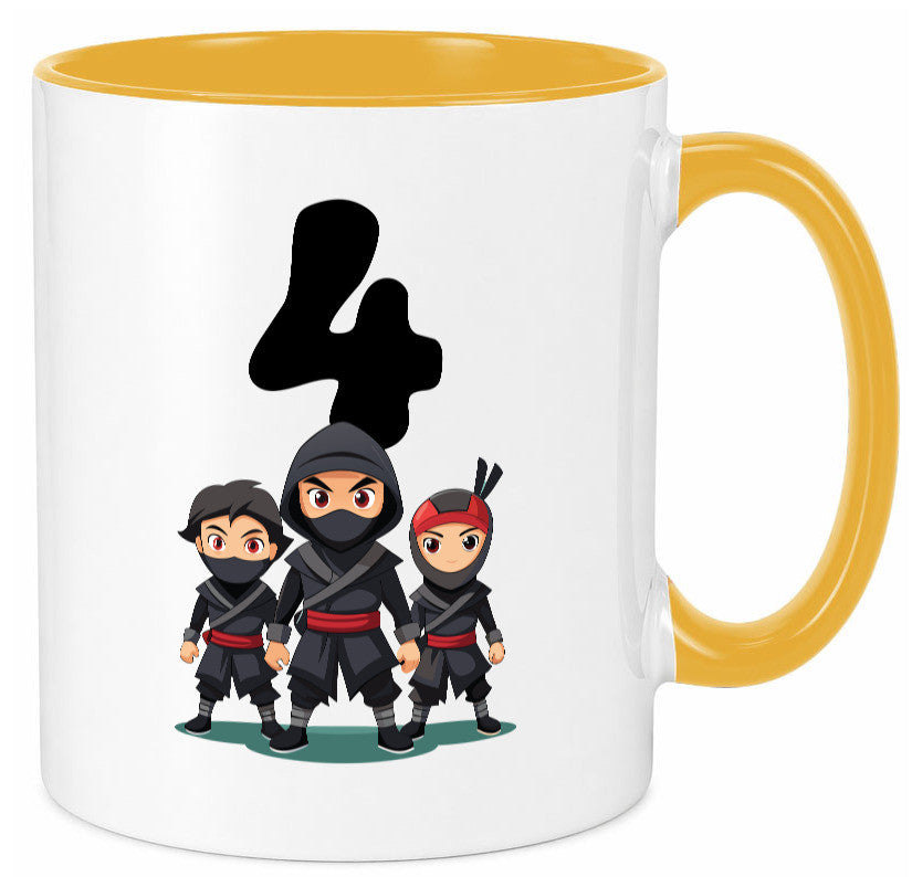 4. Geburtstag | 4 Jahre Ninja lustig Geschenkidee Geschenk Tasse