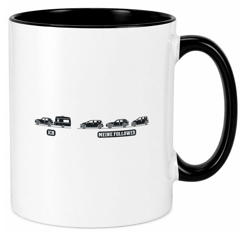 Ich | Meine Follower Camper Autos lustig Humor Geschenkidee Geschenk Tasse