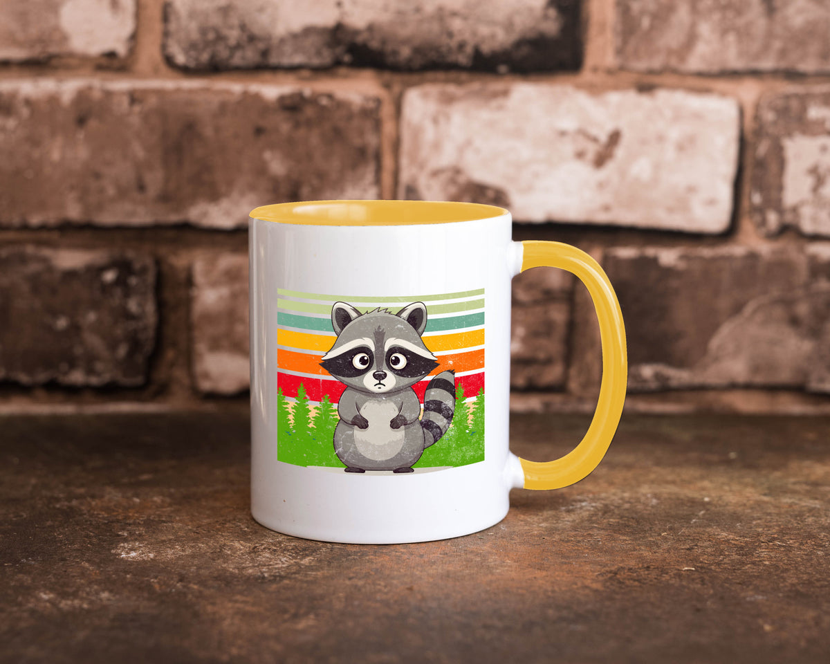 Waschbär | Vintage v2 lustiger Spruch Geschenk Humor Geschenkidee Tasse