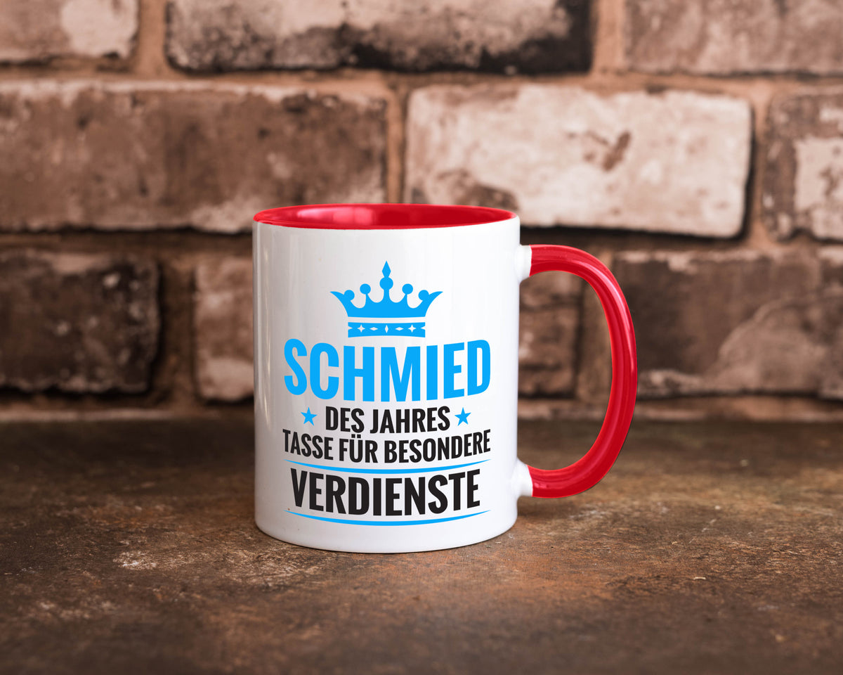 Besonderer Verdienst: Schmied | schmieden Humor Geschenkidee Tasse