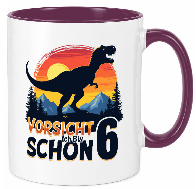 6. Geburtstag | 6 Jahre Dinosaurier Geschenkidee Humor Tasse