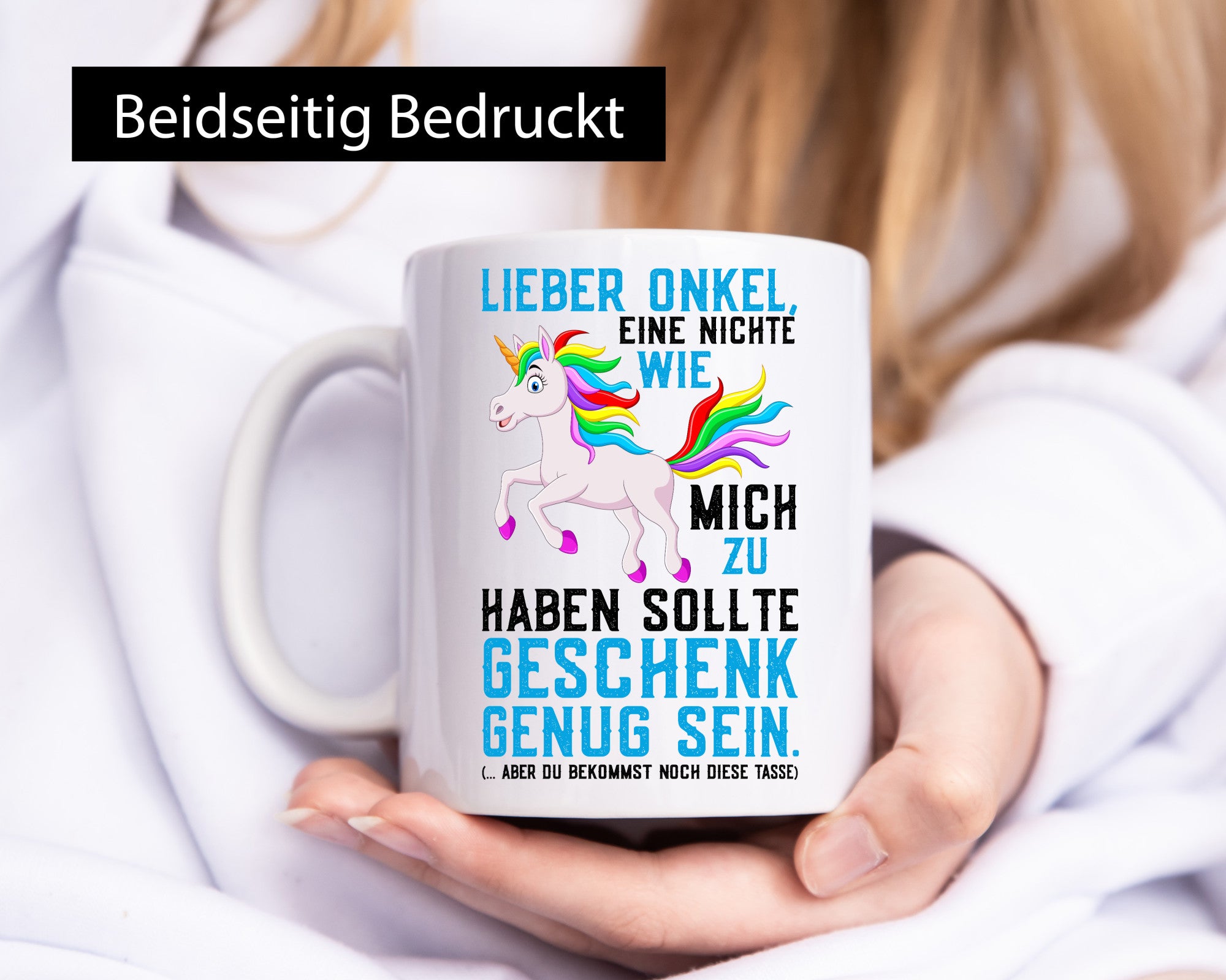 Eine Nichte wie mich | Onkel Einhorn-Comic Regenbogen Geschenk Humor