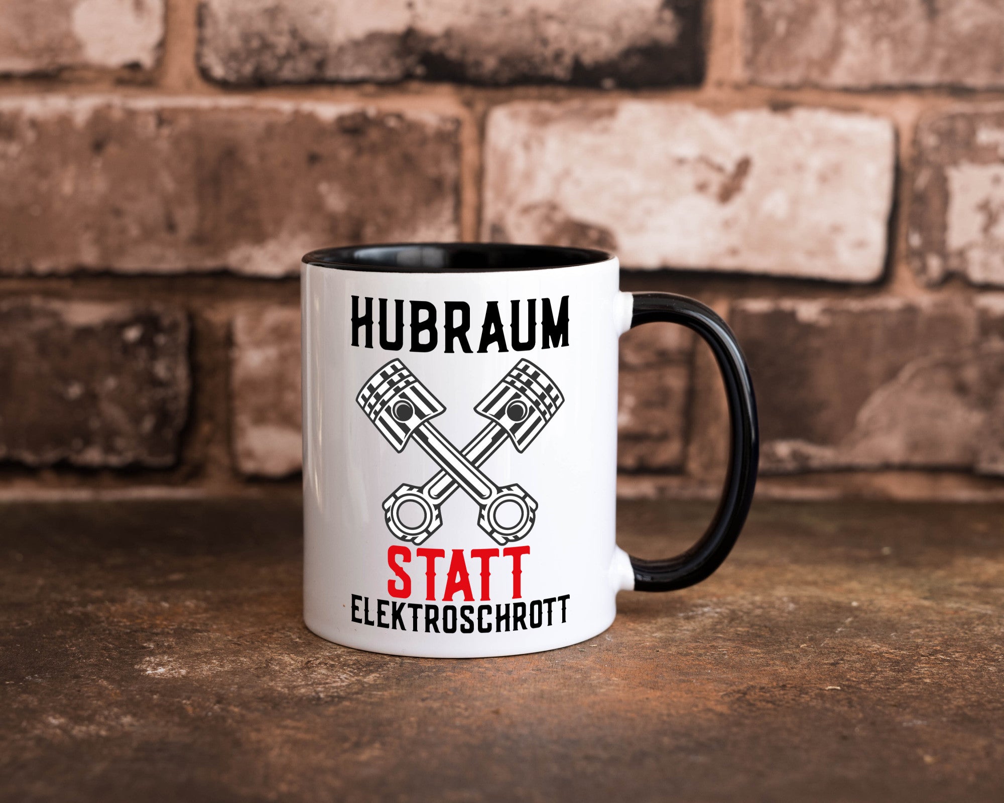 Hubraum statt Elektroschrott | Autofan Verbrennungsmotor Geschenk Humor