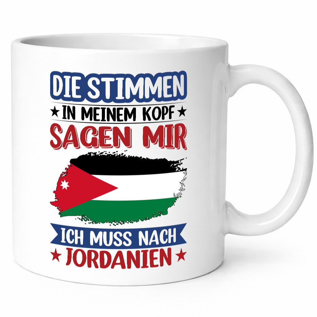 Jordanien | Urlaub Stimmen in meinem Kopf Traumland Humor Geschenkidee Tasse