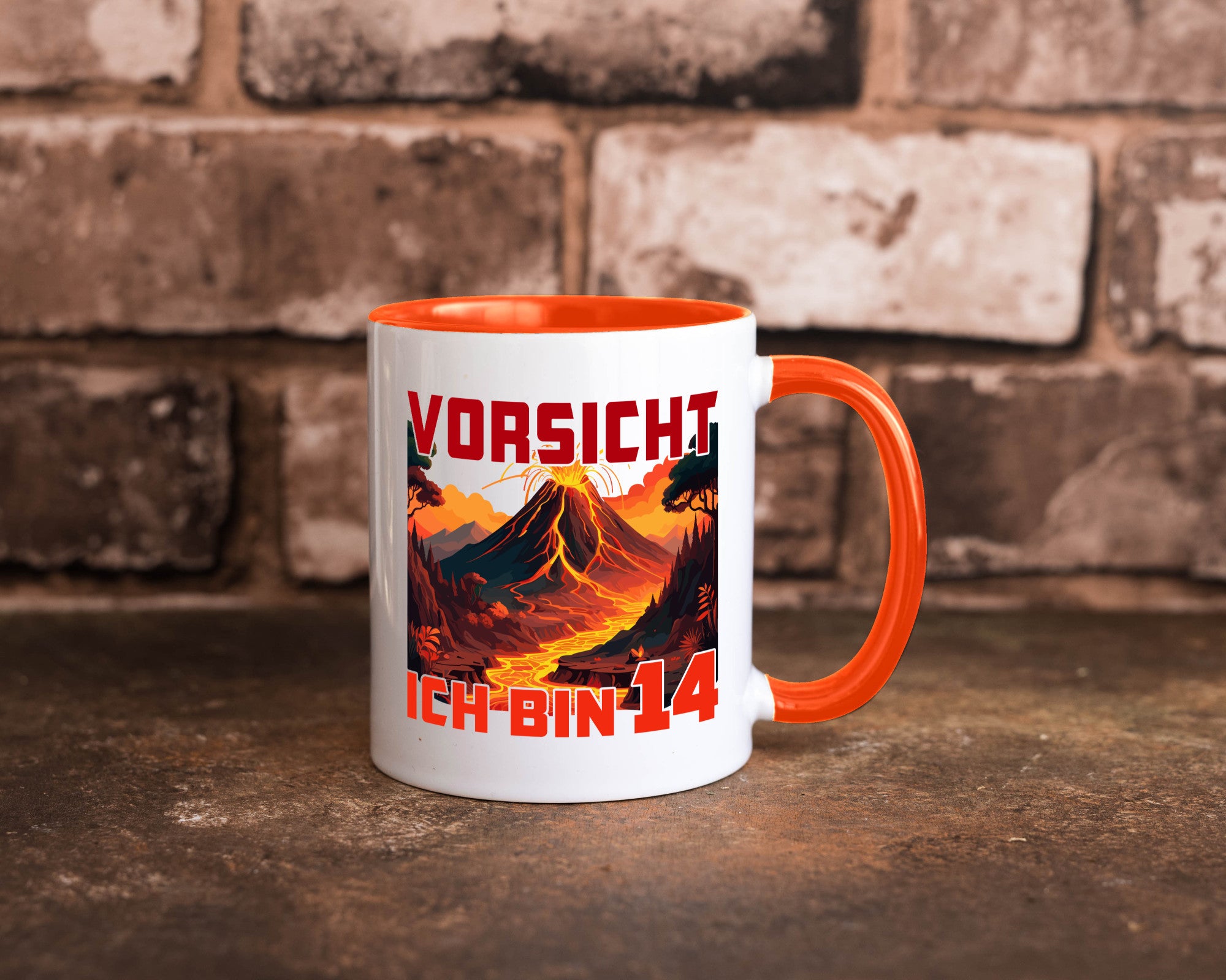14. Geburtstag | 14 Jahre Vulkanausbruch Vulkan Geschenkidee Humor Tasse