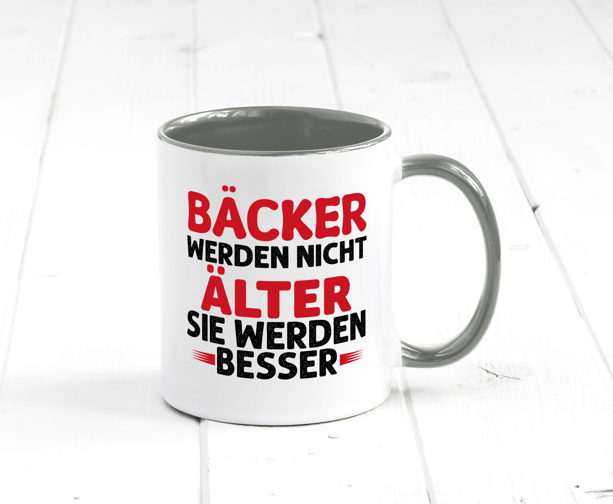 Bäcker werden nicht älter Sie besser lustig Humor Geschenkidee Geschenk Tasse
