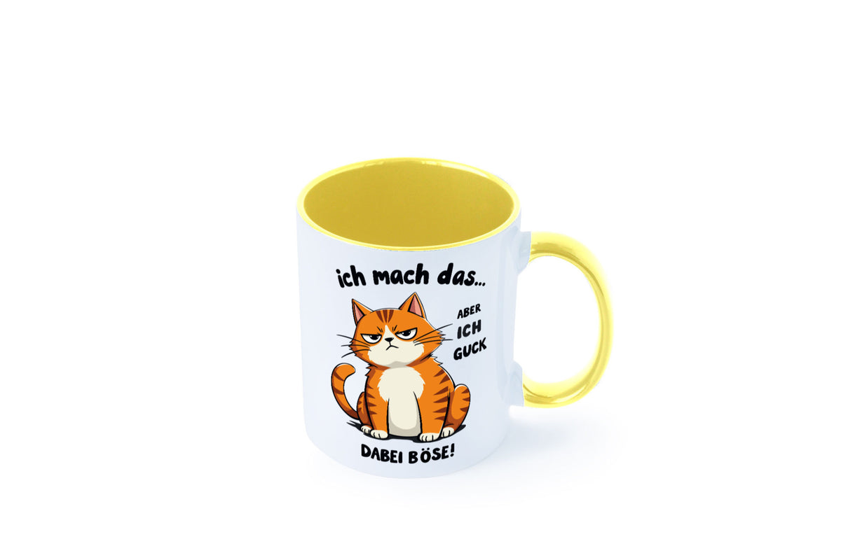 Ich guck dabei Böse | Katze Ironie Geschenk Tierliebhaber Humor lustiger Spruch Tasse