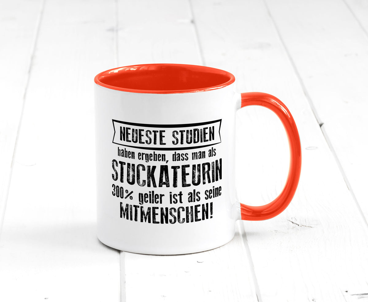 Neuste Studien: Stuckateurin | Innenausbau Geschenkidee Humor Tasse