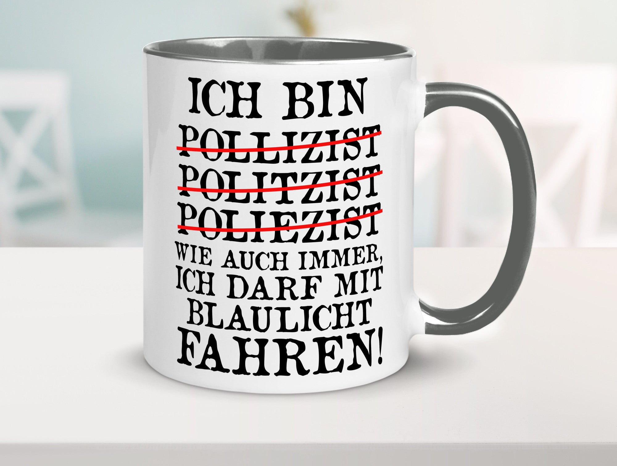 Ich bin Polizist | Blaulicht Polizei Beruf Streife lustig Arbeit Kollegen Büro