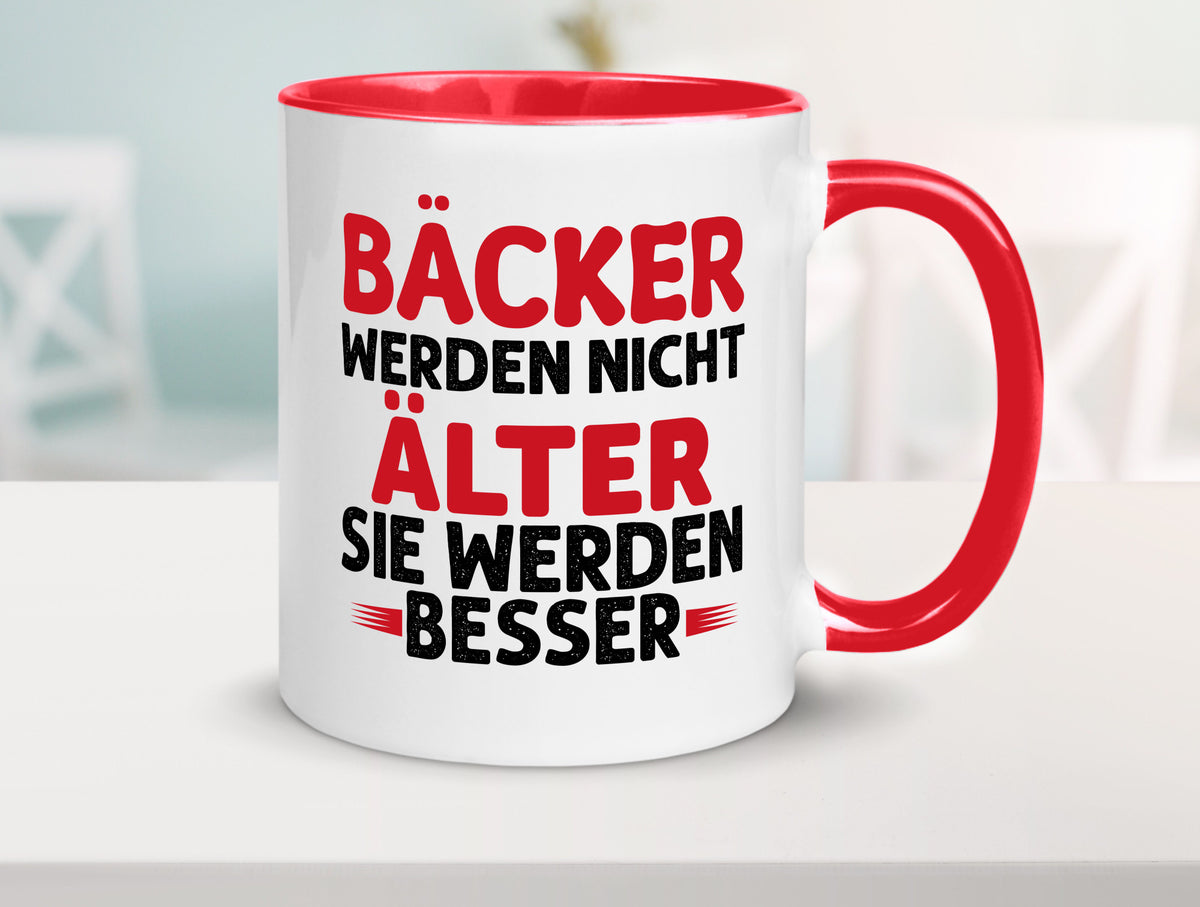 Bäcker werden nicht älter Sie besser lustig Humor Geschenkidee Geschenk Tasse