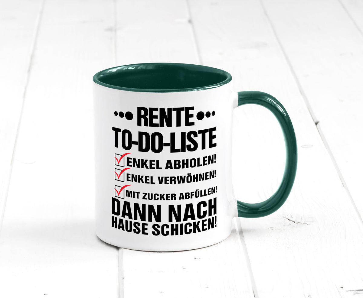 Rente To-Do-Liste | Rentner Tasse Enkel verwöhnen Geschenk Ruhestand Jubiläum
